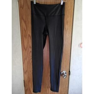Mono B Black Textured Leggings sz S High Waist Compression Fit Active Corewear